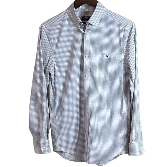 Vineyard Vines Women's Long Sleeve Shirt Checkered Gray Size XS - Picture 1 of 6
